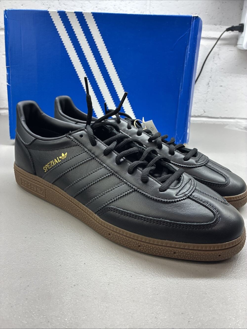 Size 11 Men- adidas Handball Spezial Black Dark Brown Gum Bottom New With Box